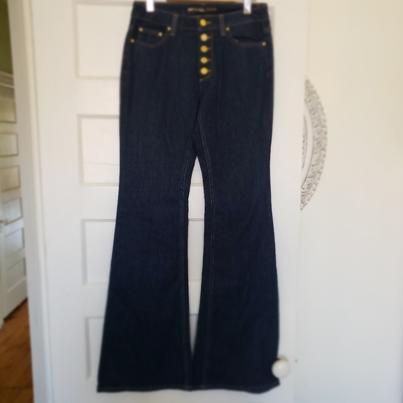 Michael Kors Navy Flare Jeans - Picture 3 of 12